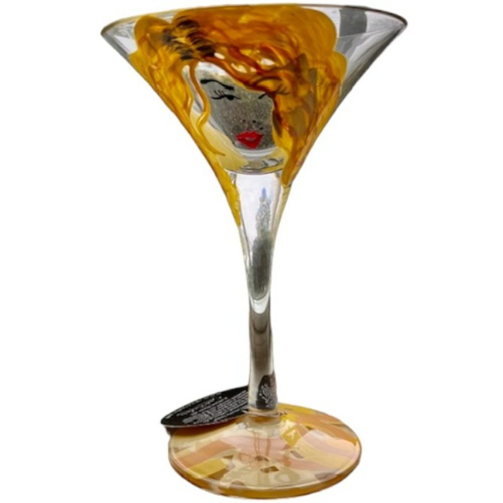 Handcrafted LOLITA Dirty Blonde Martini Glass NIB